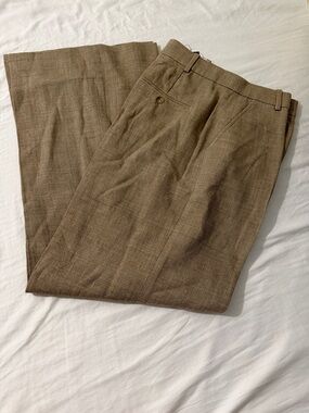 NWT Polo Ralph Lauren Tan Herringbone Wide Leg pants SZ: 6
